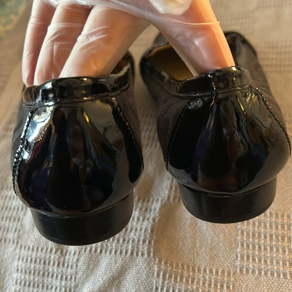 RARE* COACH ELAN jacquard flats small heel - Picture 7 of 8